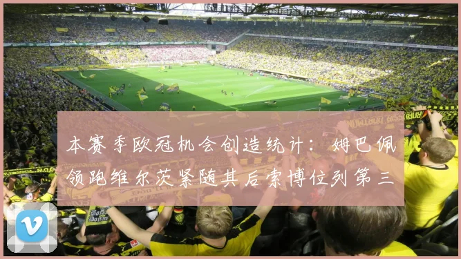 本赛季欧冠机会创造统计：姆巴佩领跑维尔茨紧随其后索博位列第三